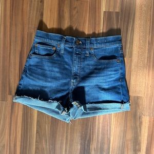 Madewell Dark Wash High-Rise Shorts